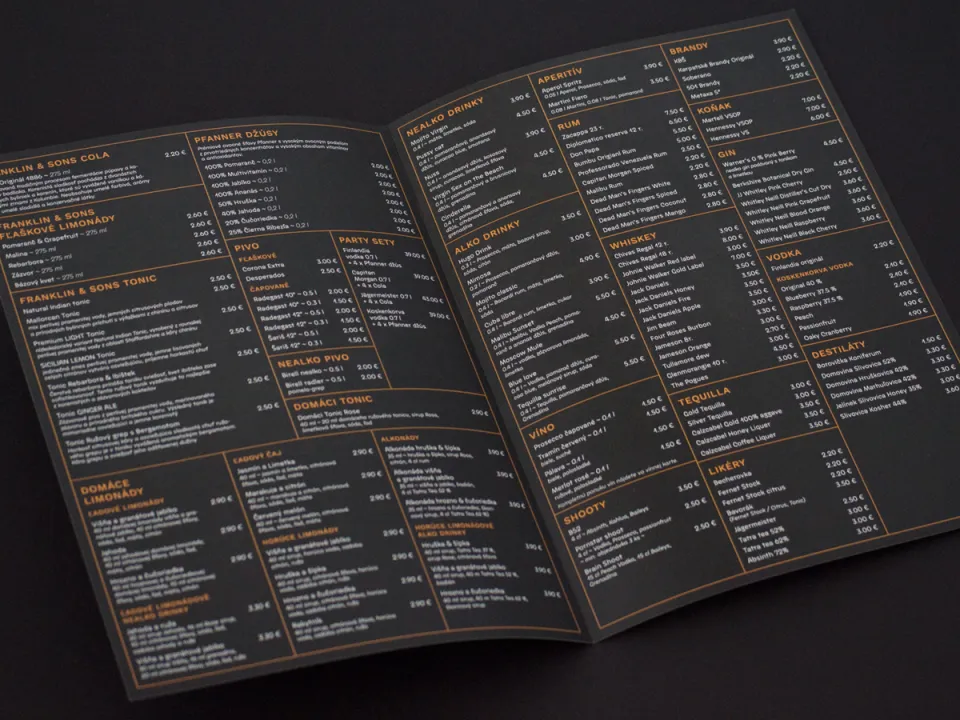 Drink menu for Empire Club — 5